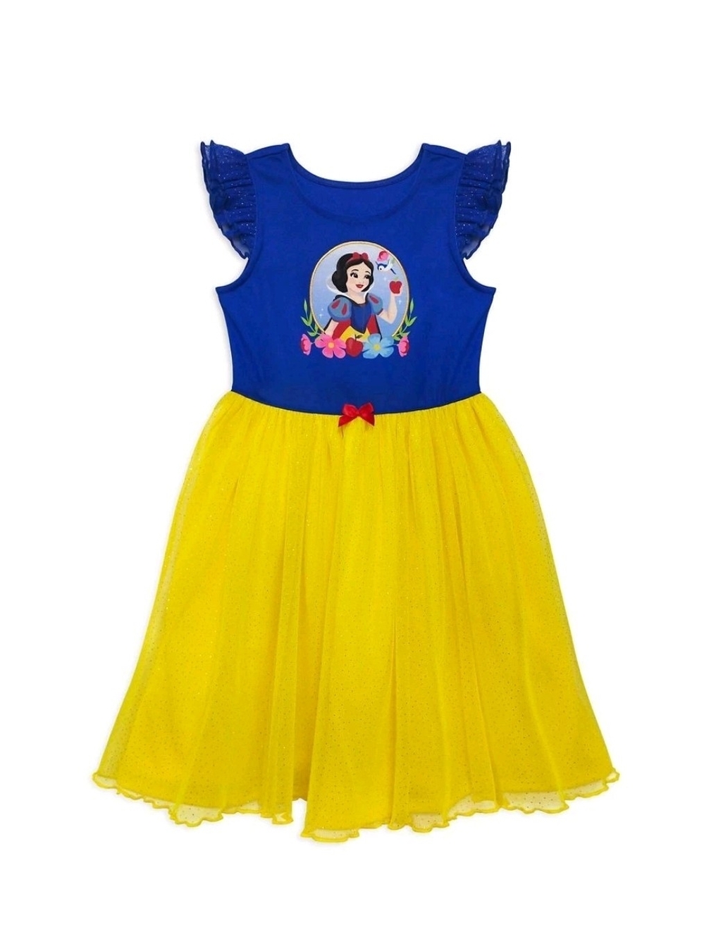 Disney Store Princess Snow White Short Sleeve Nightgown Pajama Girl Size 7/8